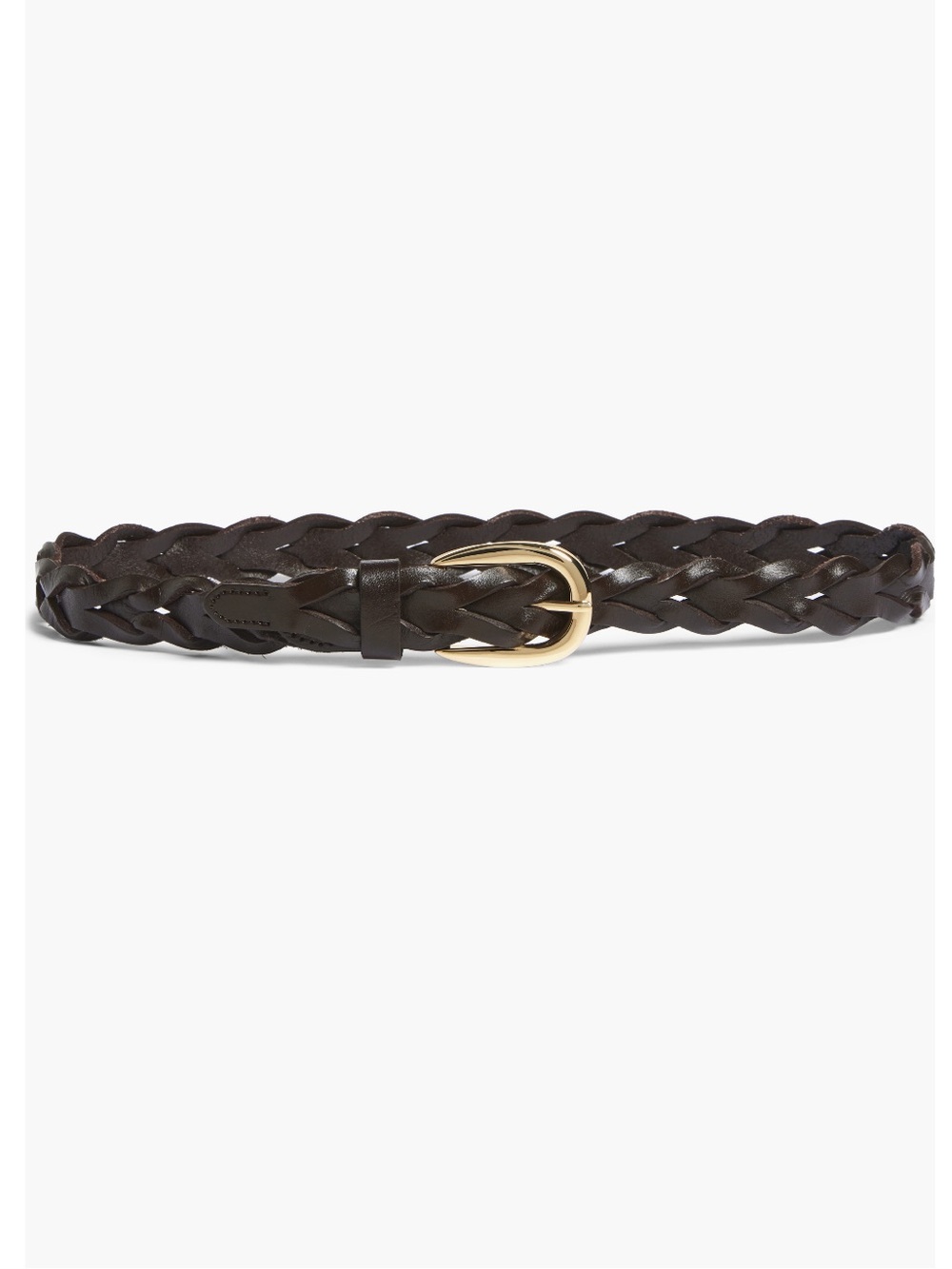 NWT Madewell Braided Leather Belt XS-S Dark Carob